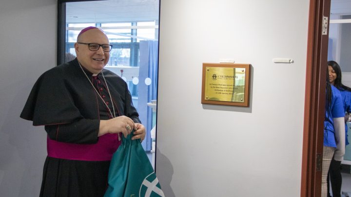 The Most Reverend John Wilson, Archbishop of Southwark and Metropolitan opens new T Level Hospital Ward at CTK Emmanuel