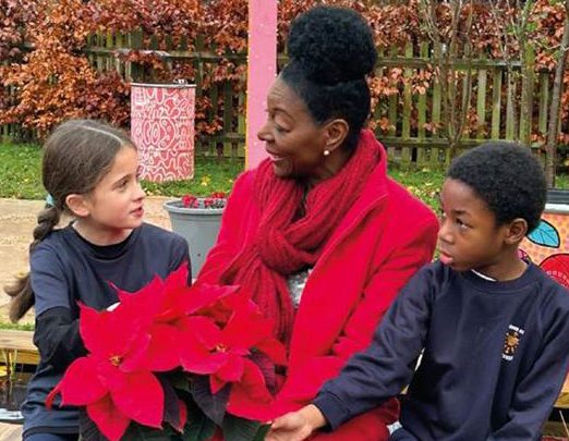 Dame Floella Benjamin Opens The Garden of Unity at Sacred Heart Roman Catholic Primary School, Battersea
