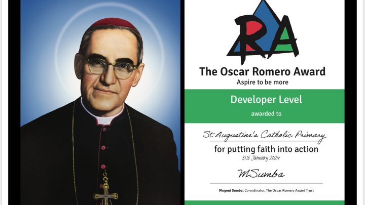 St Augustine’s Catholic Primary School Receive Developer Level in The Oscar Romero Award.