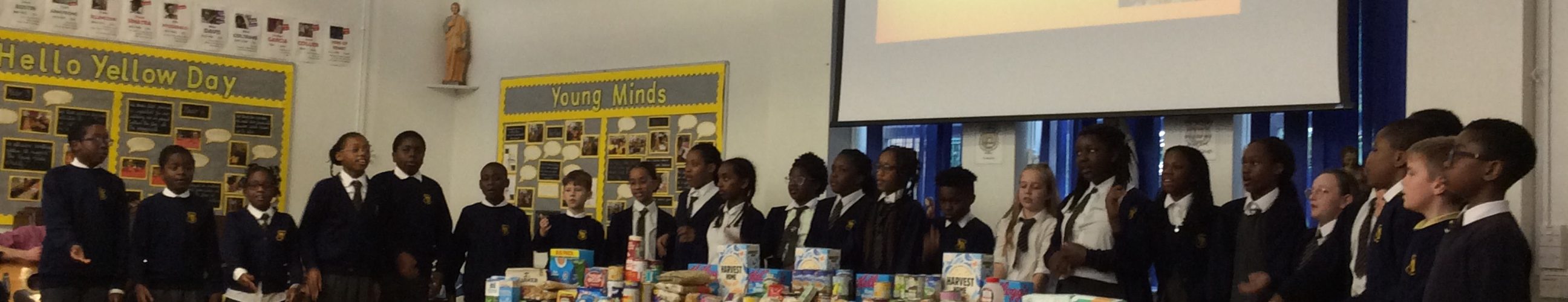 Notre Dame Catholic Primary School Donate to Greenwich Foodbank